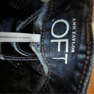 LOFT Deep Blue Modern Straight Jeans